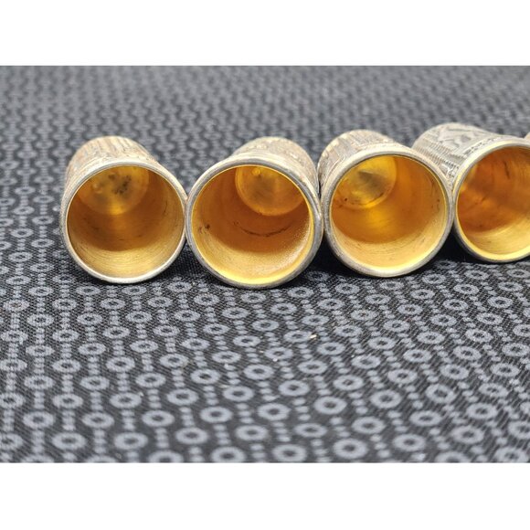 Antique Simons Bros. Sterling Silver Thimble Lot of 8 – U.S. State Series (.925) - Picture 5 of 11